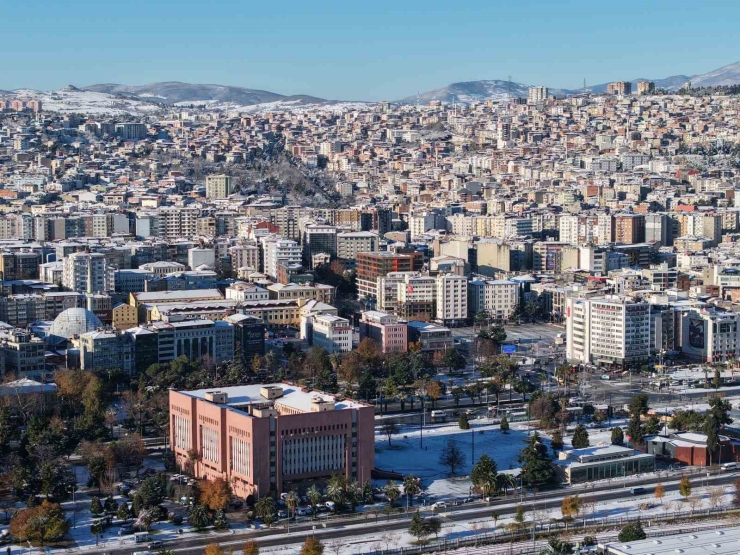 Samsun’da Kar Manzaraları Havadan Görüntülendi