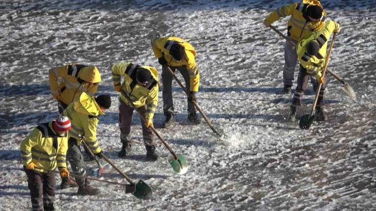 Samsun’da Kar Manzaraları Havadan Görüntülendi