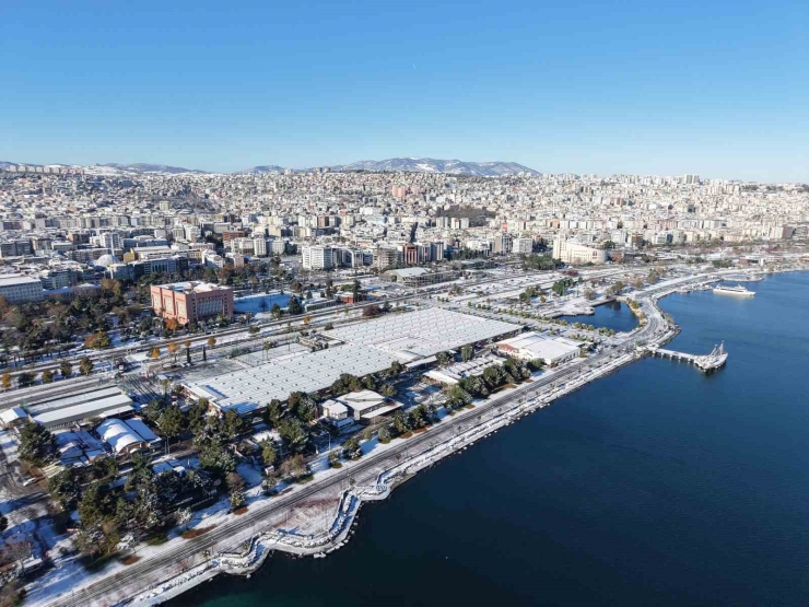 Samsun’da Kar Manzaraları Havadan Görüntülendi