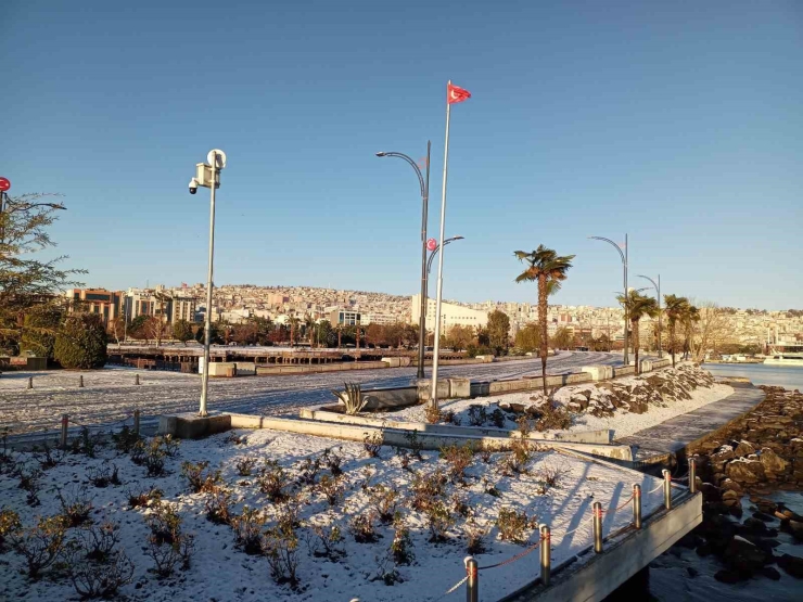 Samsun’da Kar Manzaraları Havadan Görüntülendi