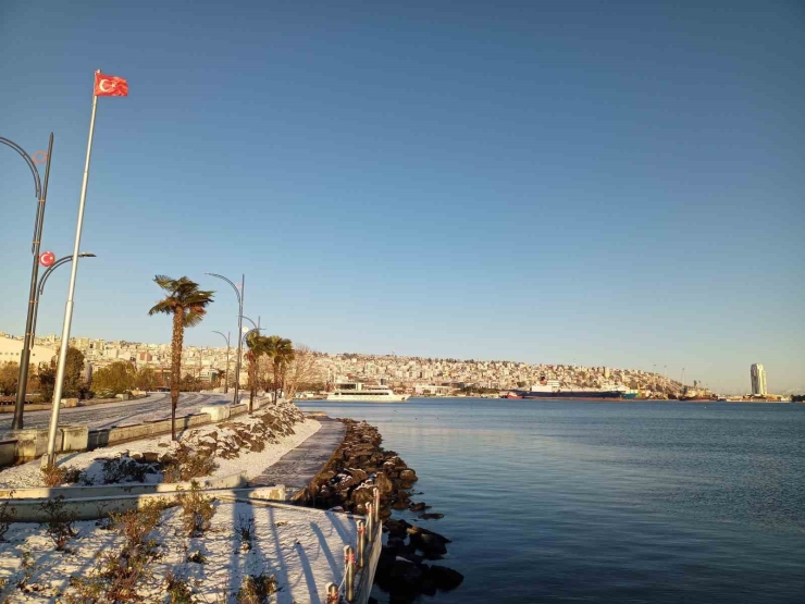 Samsun’da Kar Manzaraları Havadan Görüntülendi