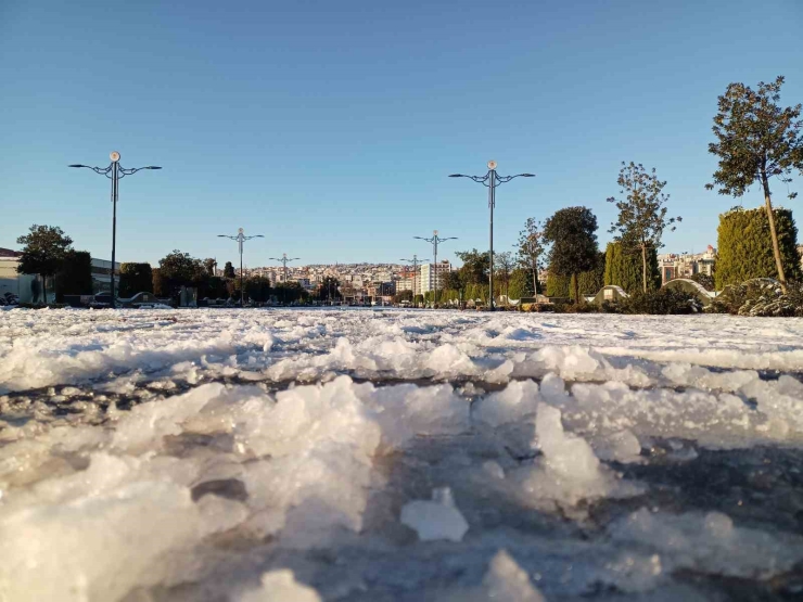 Samsun’da Kar Manzaraları Havadan Görüntülendi