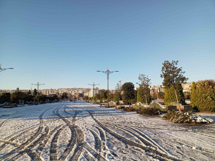 Samsun’da Kar Manzaraları Havadan Görüntülendi