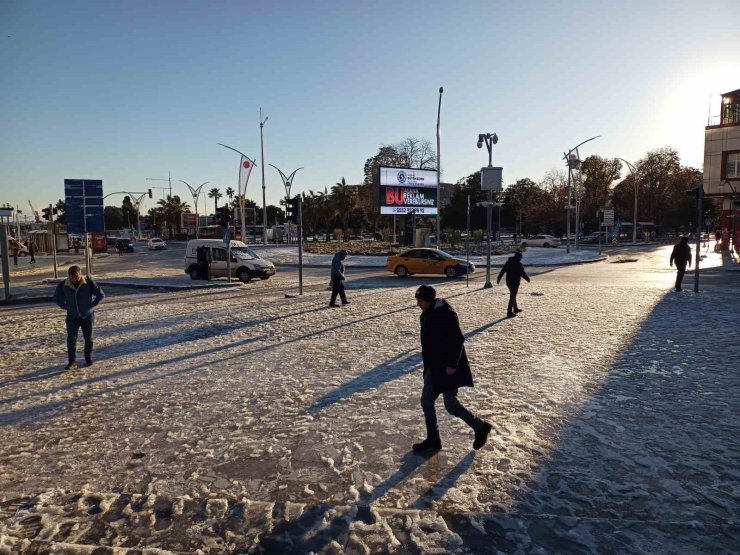 Samsun’da Kar Manzaraları Havadan Görüntülendi