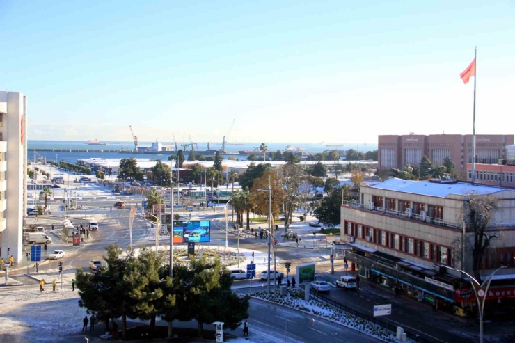 Samsun’da Kar Manzaraları Havadan Görüntülendi