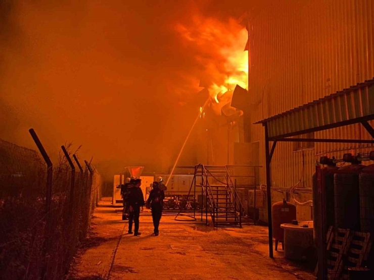 Antalya’da Market Deposu Alev Alev Yandı, Temel Gıda Alanı Küle Döndü