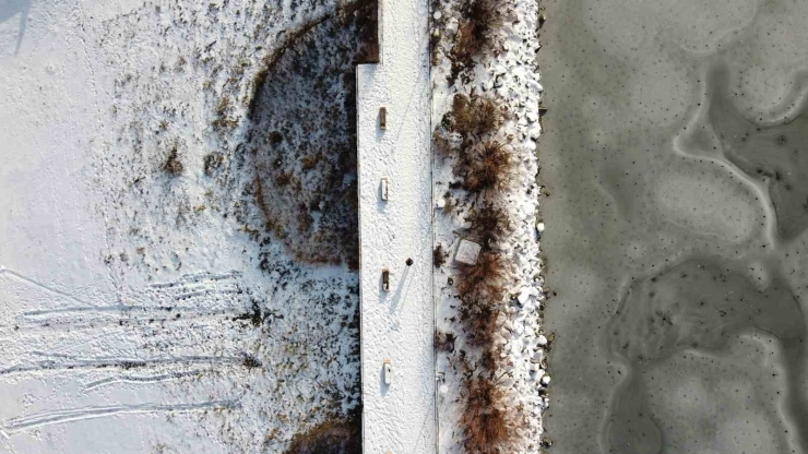 Yozgat’ta Kar Yağışının Ardından Soğuk Hava Etkili Oldu, Göletler Dondu