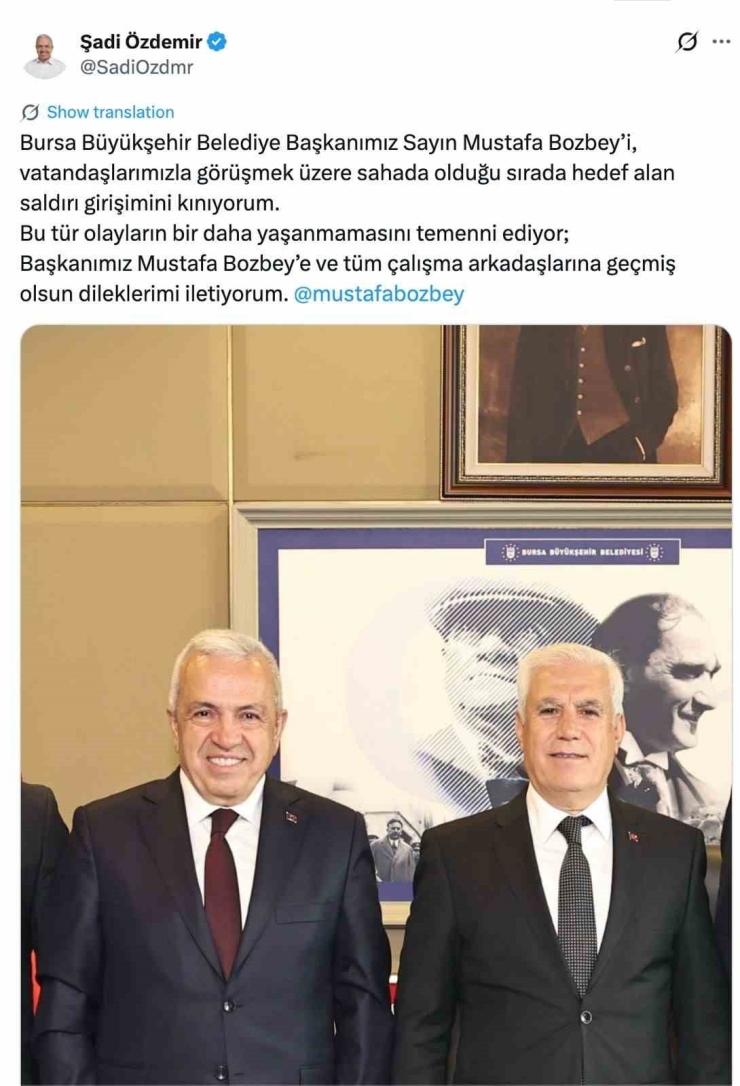 Başkan Bozbey’e Saldırıya Siyasi Tepki: Destek Mesajları Peş Peşe Geldi