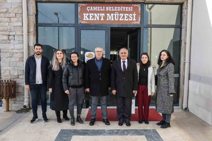 Denizli İ̇l Kültür Ve Turizm Müdürü Özel, Çameli Belediye Başkanı Arslan’ı Ziyaret Etti