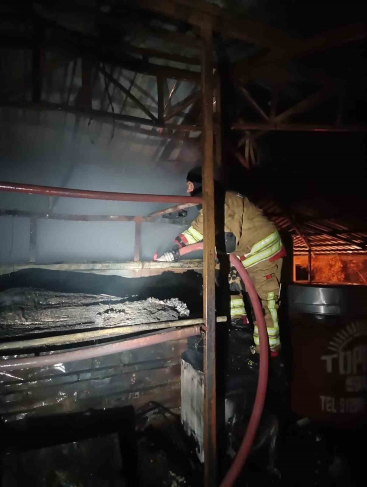 Samandağ’da Odunluk Yangını