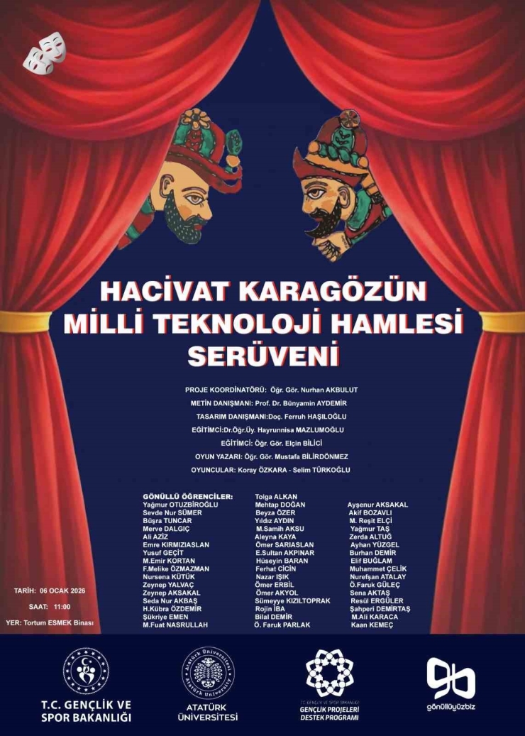 Milli Teknoloji Hamlesi "karagöz Ve Hacivat" İle Tiyatro Sahnesinde Çocuklarla Buluştu