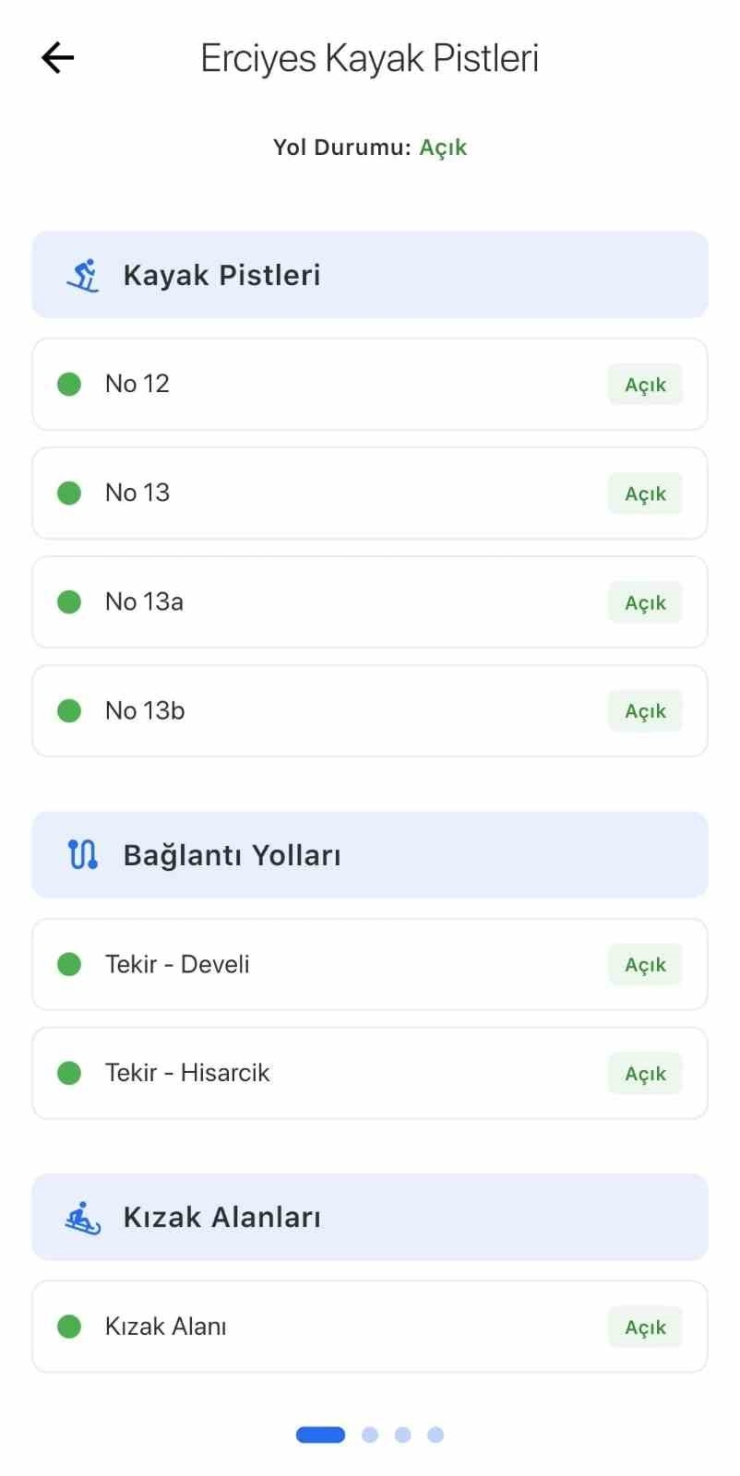 Erciyes Kayak Merkezi, ’akıllı Şehir Kayseri’ Mobil Uygulamasında