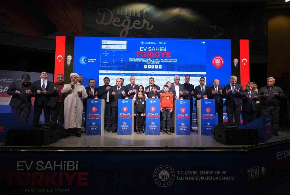 Erzurum’da TOKİ Kuraları Çekildi