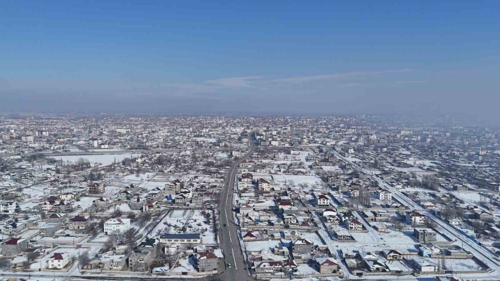 Iğdır’da Kış Güzelliği Havadan Görüntülendi