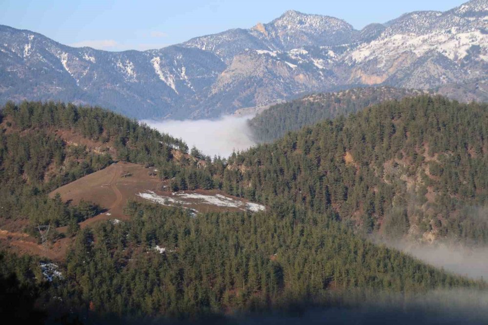 Adana’nın Feke İlçesinde Mest Eden Sis Manzarası