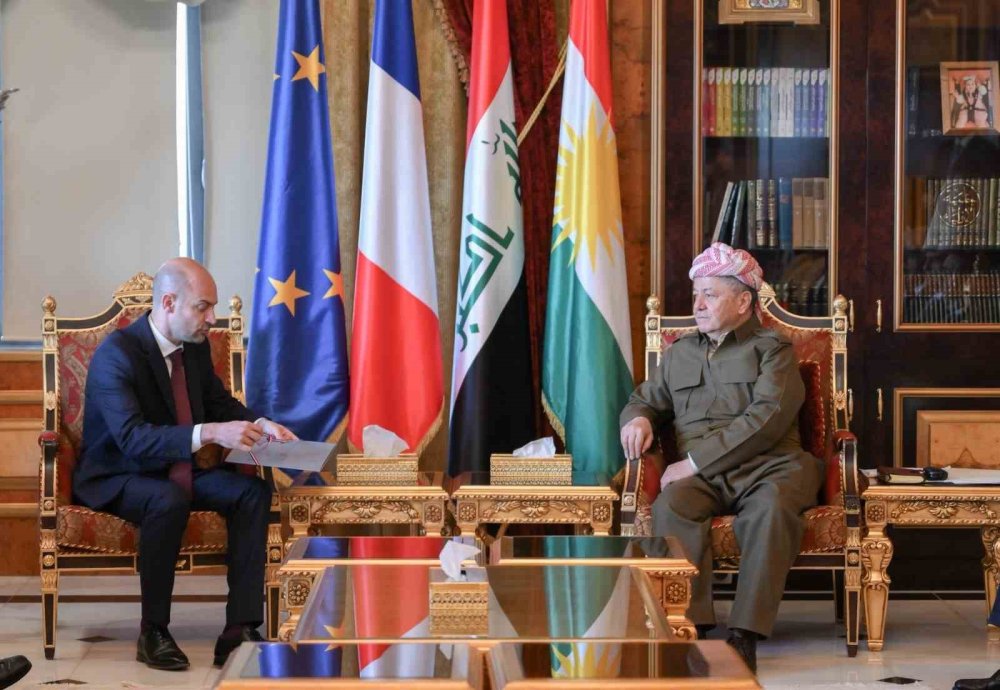 Erbil'de Yoğun Diplomasi.. Barzani ve Fransa'dan Suriye İçin Diyalog Çağrısı!