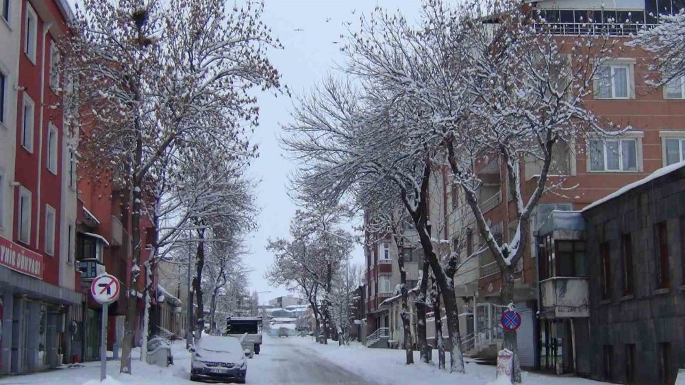 Yeniden Beyaza Bürünen Kars Havadan Görüntülendi