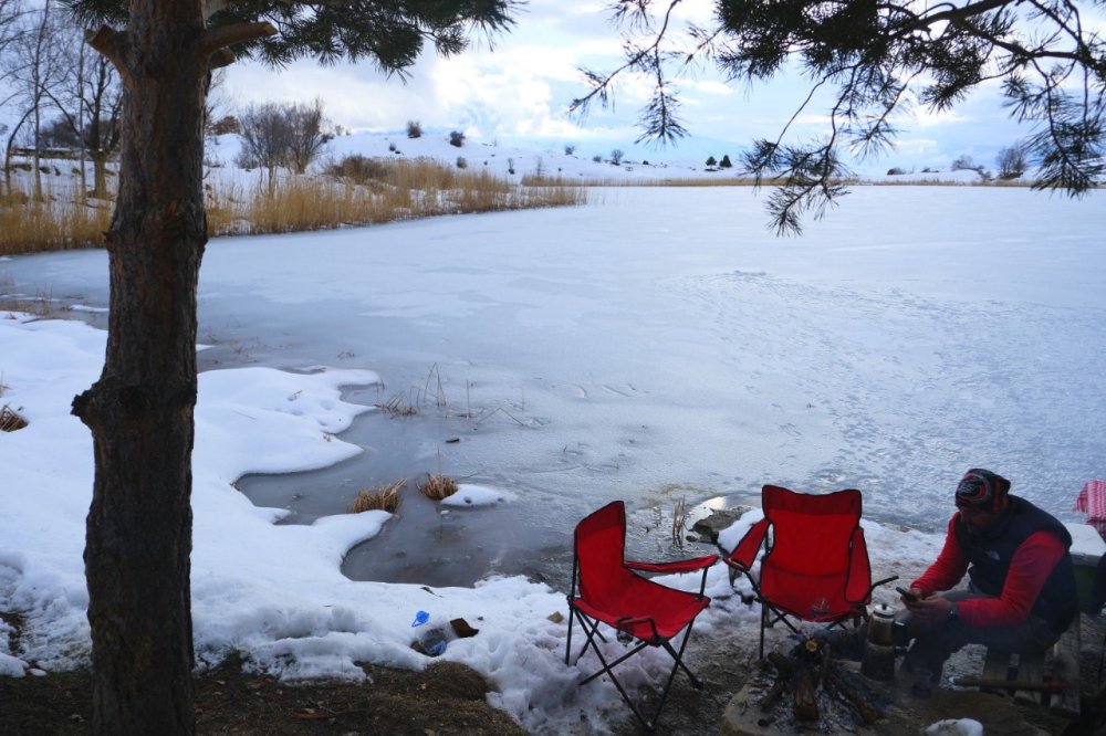 Kemah’taki Ardos Gölü Dondu: Bin 660 Rakımlı Buz Gölü Drone İle Görüntülendi