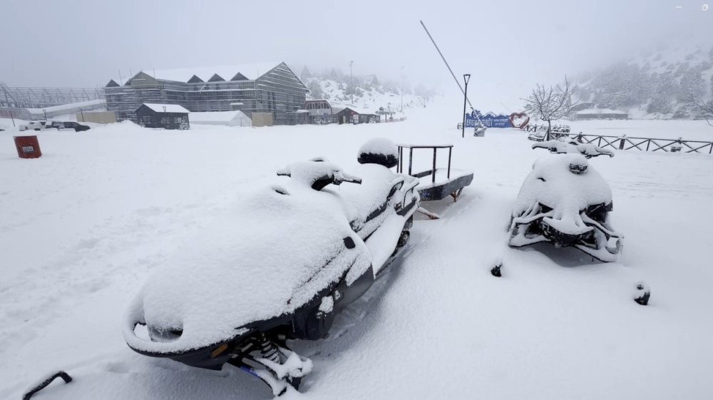 Ergan Dağı’nda Kar Rekoru: 2. Etap Teleski Hattı Kar Altında