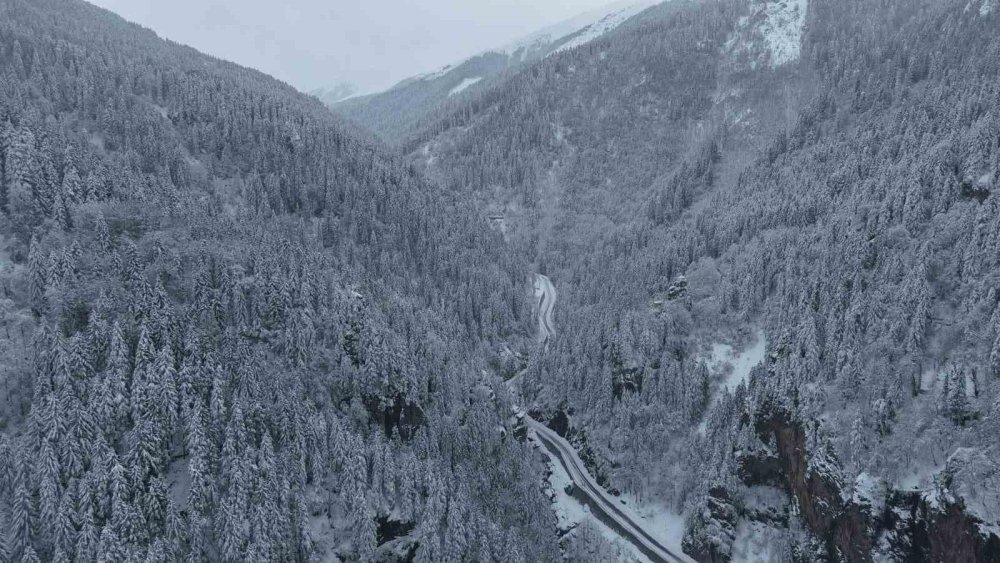 Sümela Manastırı Beyaza, Altındere Vadisi Sessizliğe Büründü