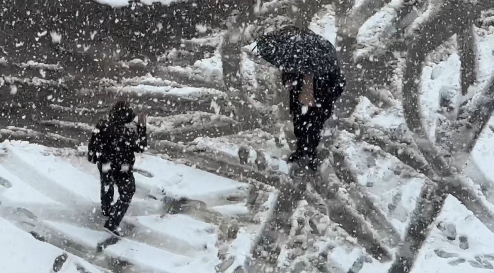 Nisan Kapıda, Kış Geri Döndü.. Yüksekova Beyaza Büründü!