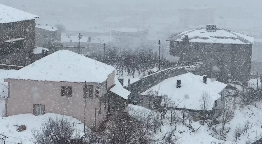 Nisan Kapıda, Kış Geri Döndü.. Yüksekova Beyaza Büründü!