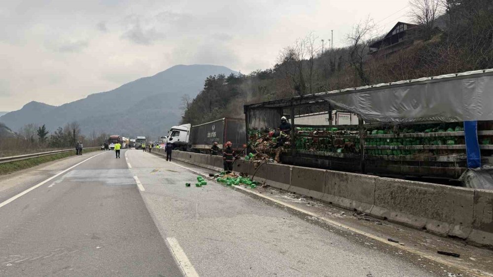 İki TIR Çarpıştı, D-650 Savaş Alanına Döndü