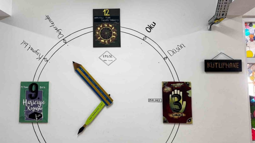 Atık Malzemelerle Kurulan Kütüphane Öğrencilerin Yeni Yaşam Alanı Oldu