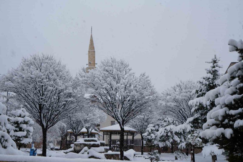 Erzurum’da Gece Boyu Kar Yağışı.. Kent Yeniden Beyaza Büründü!