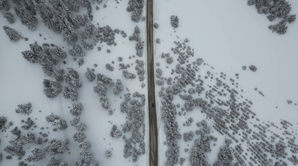 Baharda Kış Manzarası.. Kars/Sarıkamış-Erzurum Kara Yolu Büyüledi!