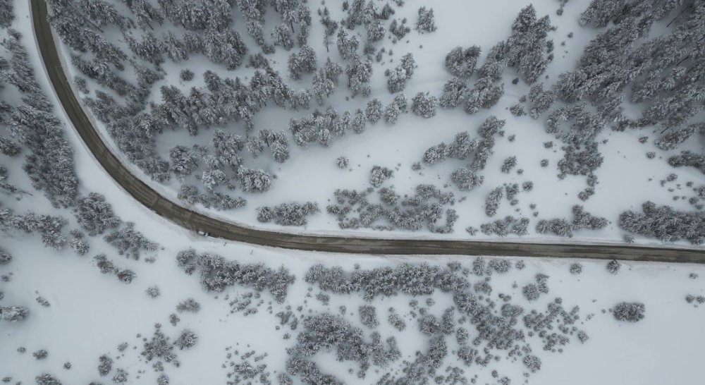 Baharda Kış Manzarası.. Kars/Sarıkamış-Erzurum Kara Yolu Büyüledi!
