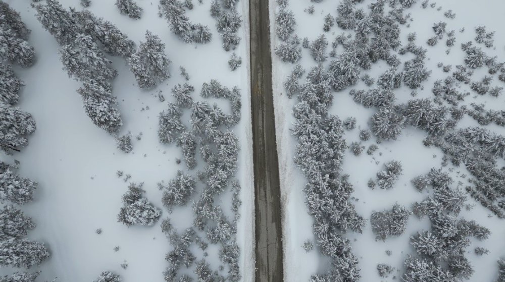 Baharda Kış Manzarası.. Kars/Sarıkamış-Erzurum Kara Yolu Büyüledi!
