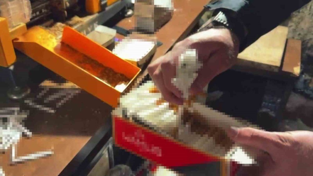 Sigara İmalathanesine Dönüştürülen Depoya Polis Baskını