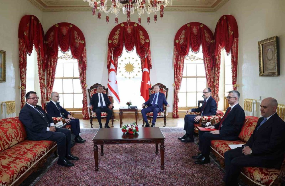 Cumhurbaşkanı Erdoğan, KKTC Cumhurbaşkanı Erhürman İle Görüştü