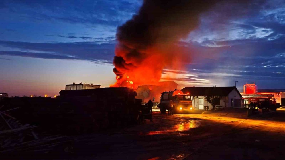 Edirne Paşaköy'de Kereste Fabrikasında Yangın
