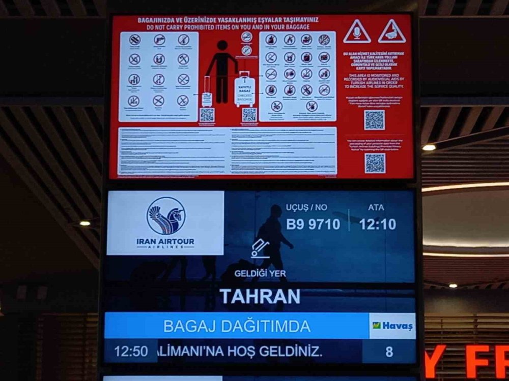 İstanbul Havalimanı’nda İran Uçuşları Yeniden Başladı