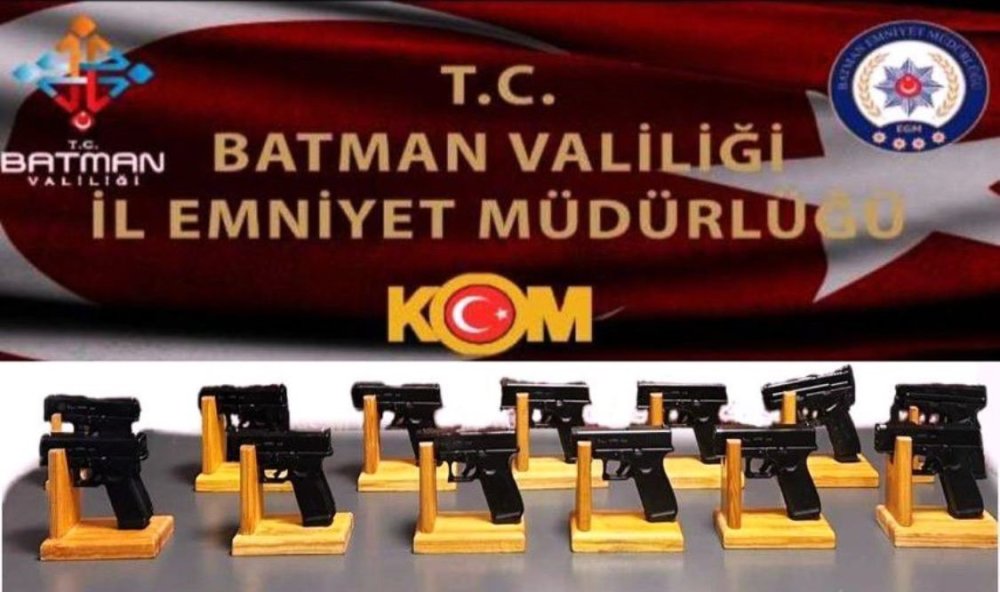 Batman’da Silah Operasyonu: 13 Tabanca Ele Geçirildi