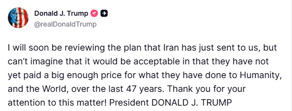Donald Trump’tan İran’ın Son Teklifiyle İlgili Açıklama