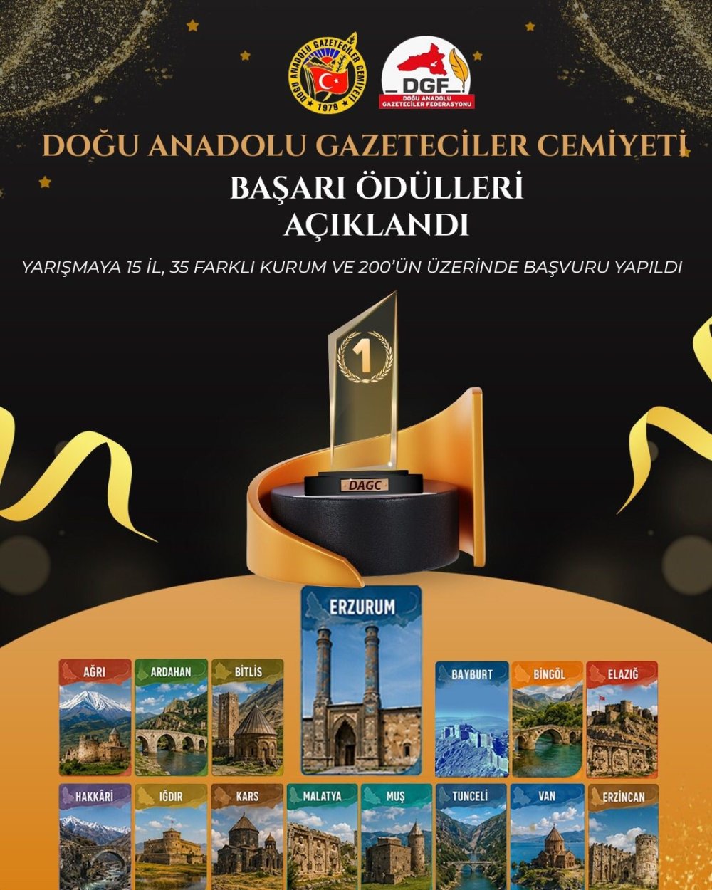Bölgenin Başarılı Gazetecileri Açıklandı.. 25 Dalda Ödüller Sahiplerini Buldu!