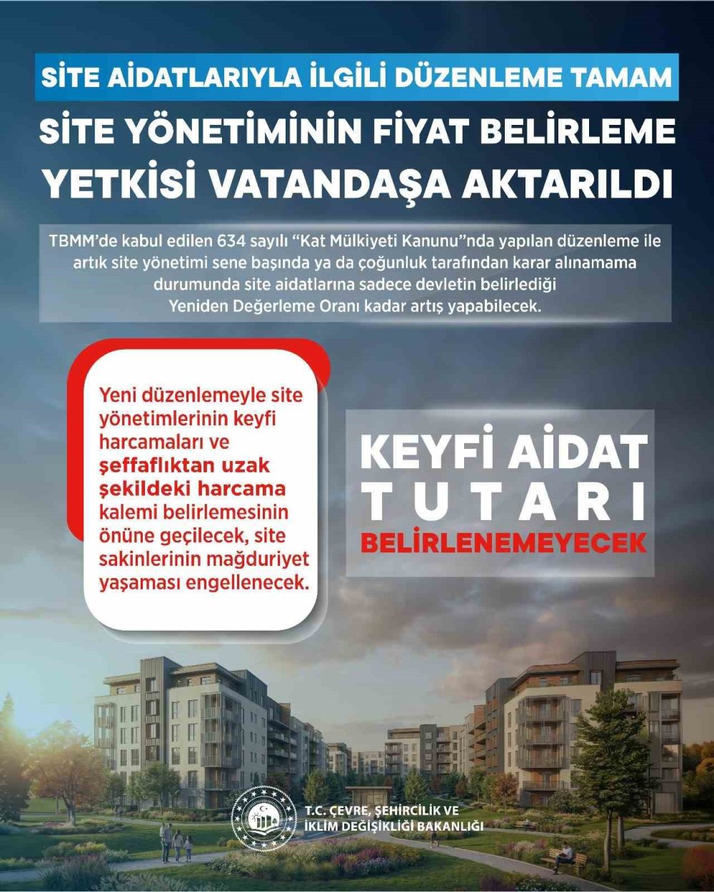 Site Aidatlarında Yeni Dönem Başladı.. Fahiş Artışlara Karşı Yetki Kat Maliklerine Geçti!