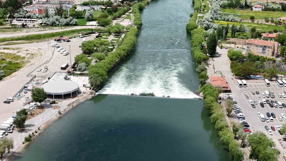 Su Seviyesi Yükselen Kızılırmak Dron İle Görüntülendi