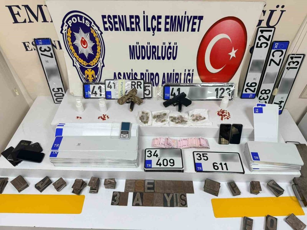 Sahte Plaka Basımı Yapılan Adrese Operasyon Yapıldı: 4 Gözaltı