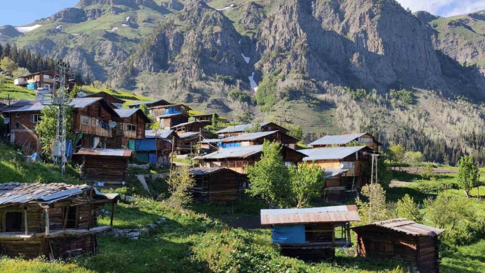 Şavşat’taki Maden Köyü Yaz Döneminde İlgi Görüyor.. Ahşap Evleriyle Dikkat Çekiyor!