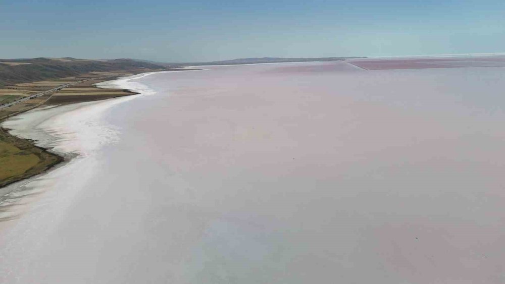 Tuz Gölü Pembe Renge Büründü, Turistler Bölgeye Akın Etti
