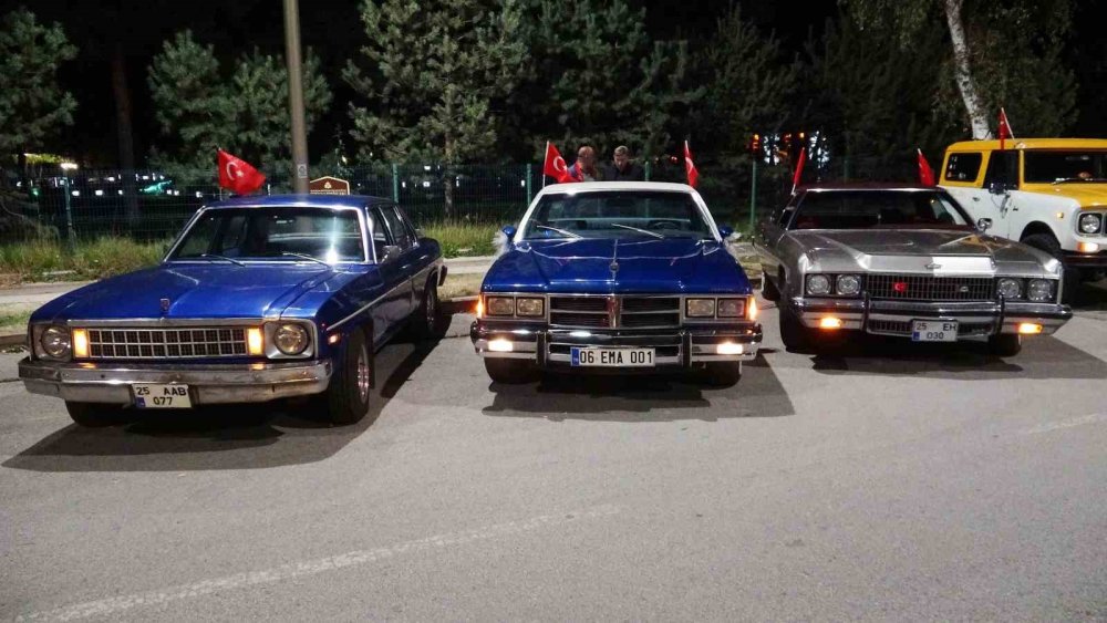 Klasik Araçlar Erzurum Caddelerinde Buluştu.. 18 Otomobille Nostalji Turu!