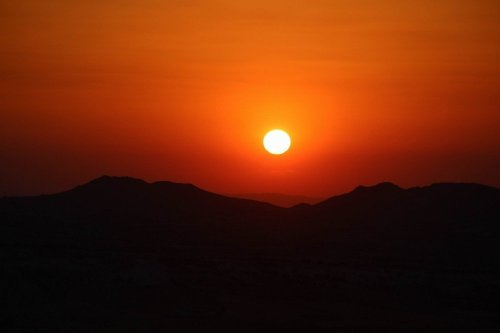 Kapadokya'da Muhteşem Gün Batımı