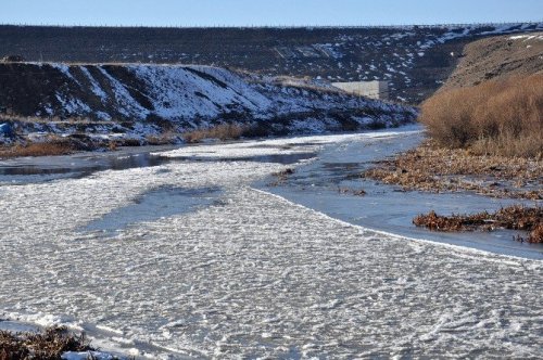 Kars Çayı Aşırı Soğuktan Dondu