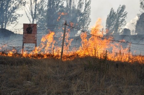 Kars’ta Askeri Bölgedeki Yangın