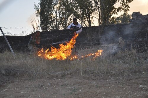 Kars’ta Askeri Bölgedeki Yangın