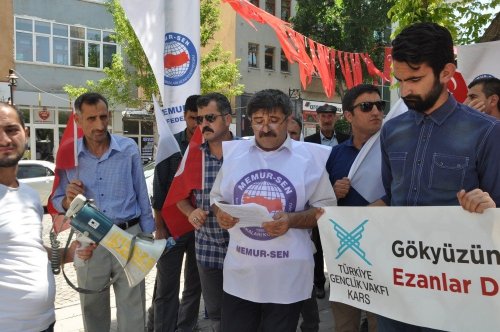 Kars'ta İsrail Protesto Edildi